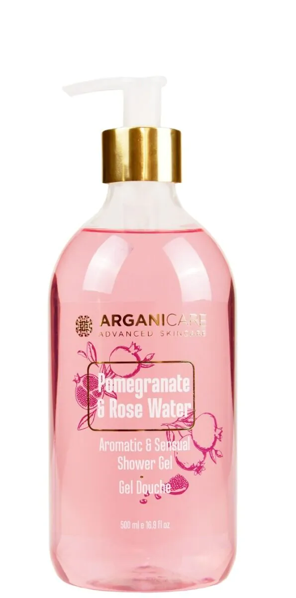 „Arganicare“ dušo želė su granatais ir rožių vandeniu