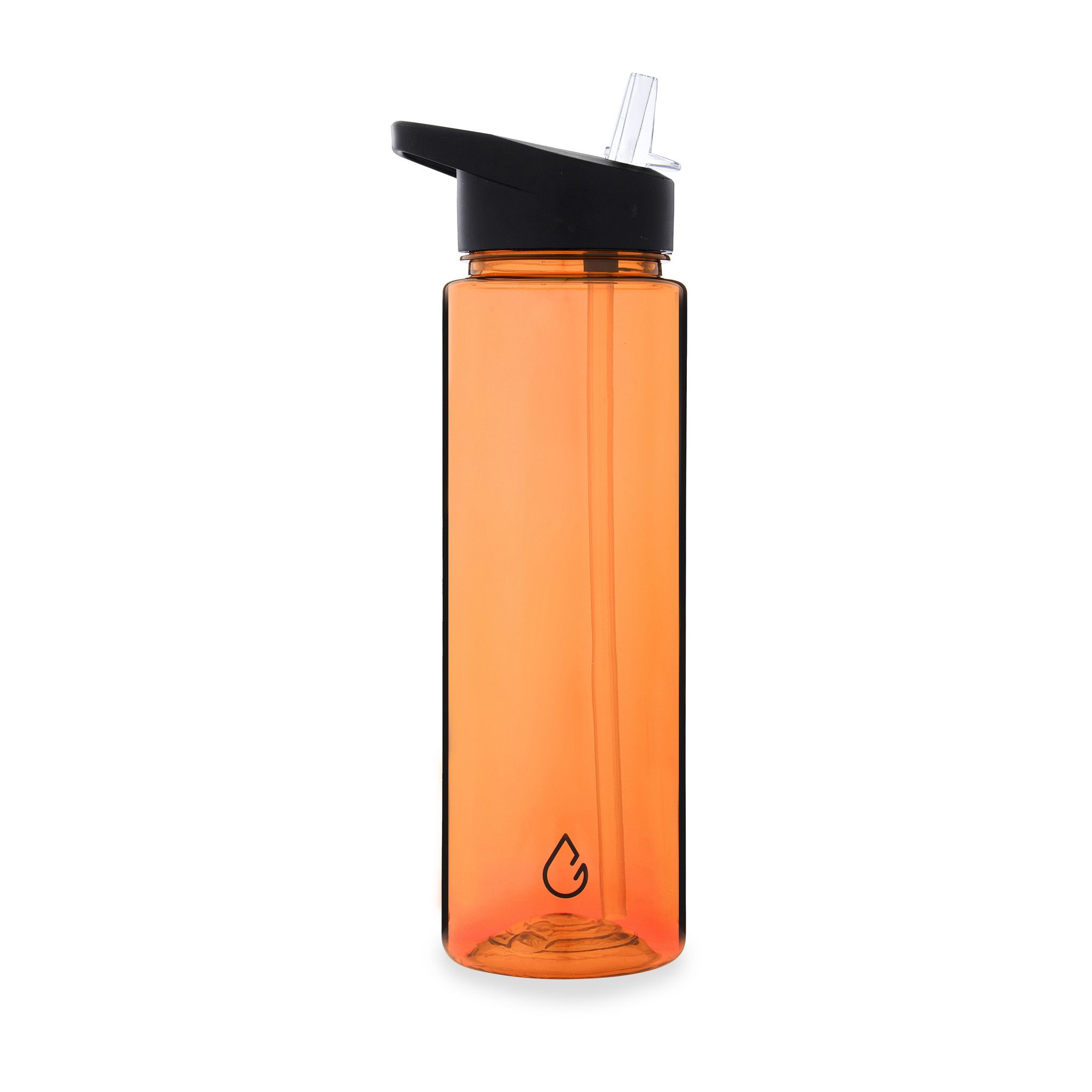 Wattamula 750-ml-transparente Wasserflasche mit Trinkhalm