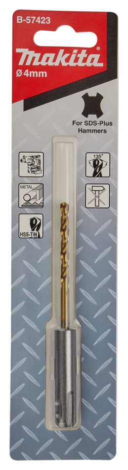 Accessoires Makita B-57423 Foret à métaux SDS-Plus HSS-TiN 4 x 105 mm