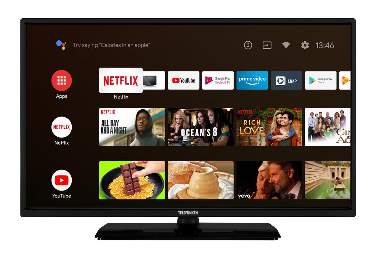 Telefunken Telefunken D32H554X2CWII 32 Zoll Fernseher / Android TV (HD-ready, HDR, Triple-Tuner)