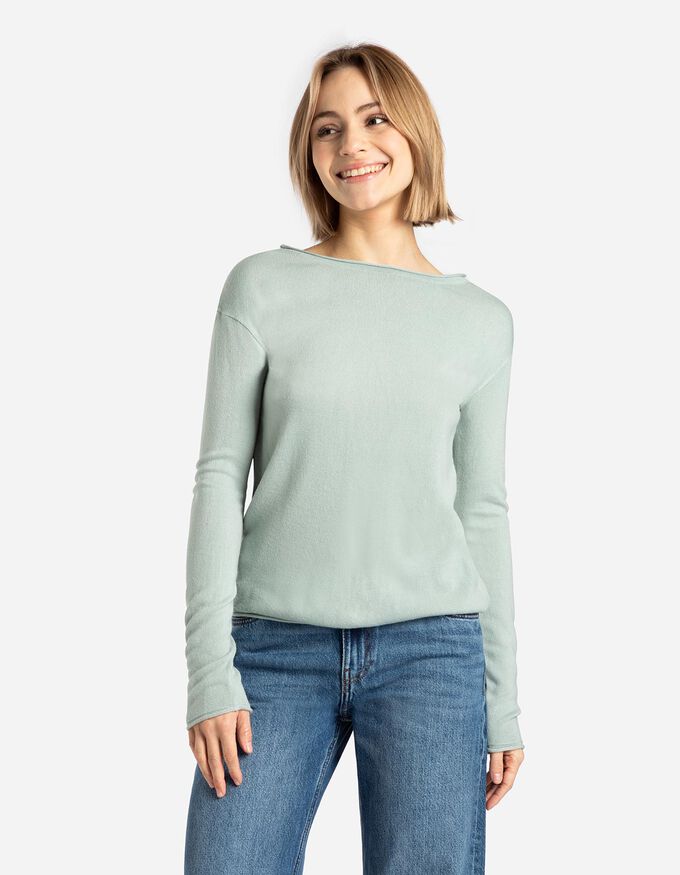 Strickpullover - Gerollte Abschlüsse