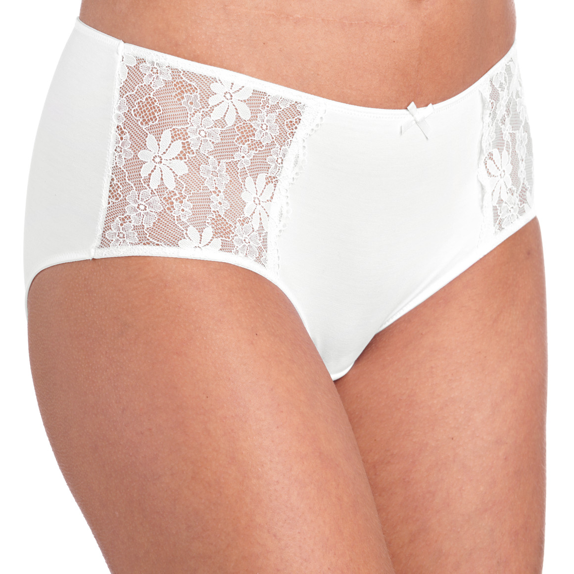 2 Damen Pantys mit Spitzeneinsatz