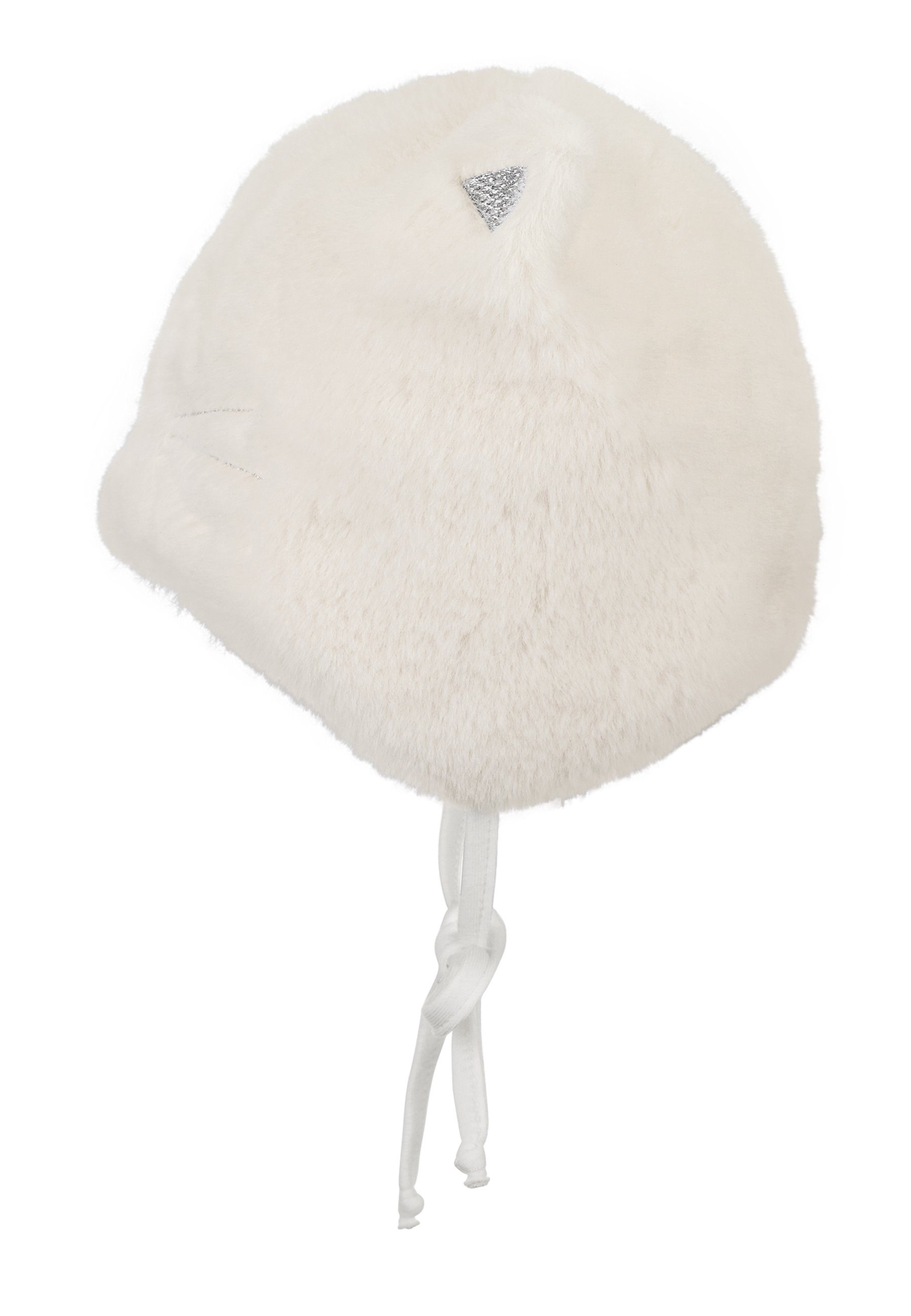 Sterntaler® Ballonmütze Mütze (1-St., Baby Wintermütze mit Bindeband und Stickerei) Kindermütze aus Kunstfell gefütterte Mütze mit Ohren