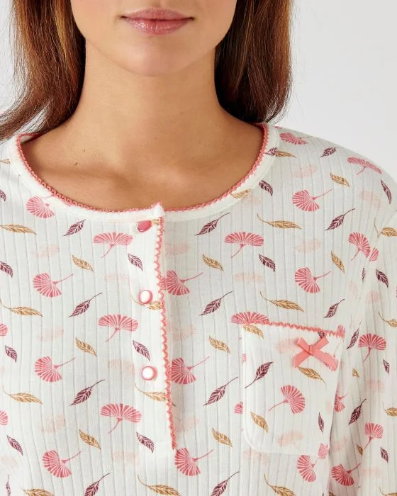 Pyjama à manches longues maille interlock imprimée