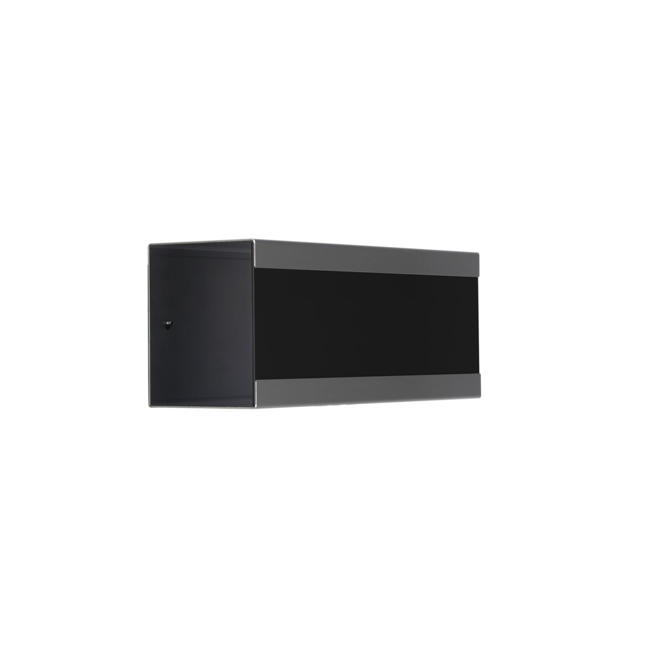 Keilbach Designprodukte Keilbach Zeitungsbox, Edelstahl, Front schwarz pulverbeschichtet