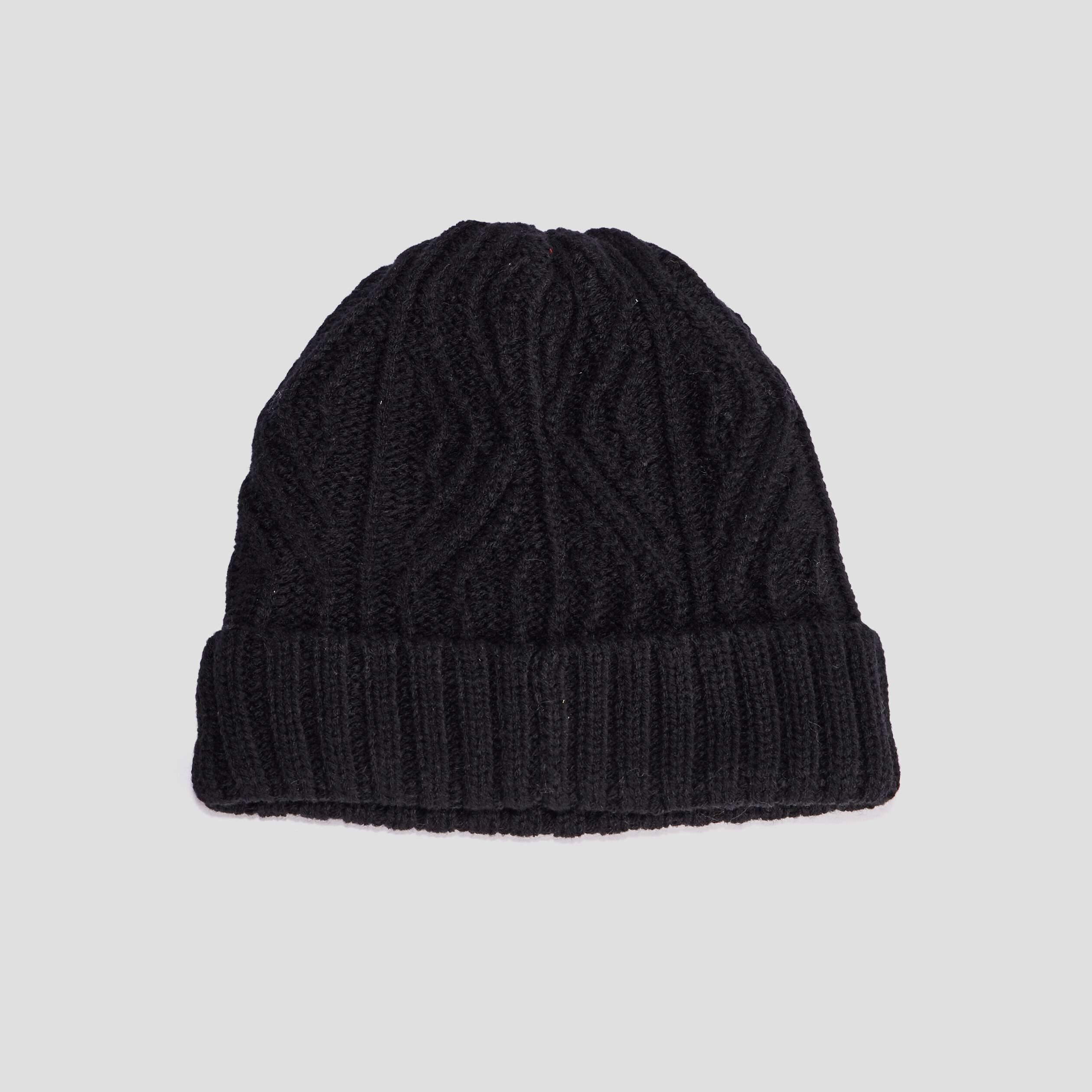 Bonnet à torsades noir homme | La Halle