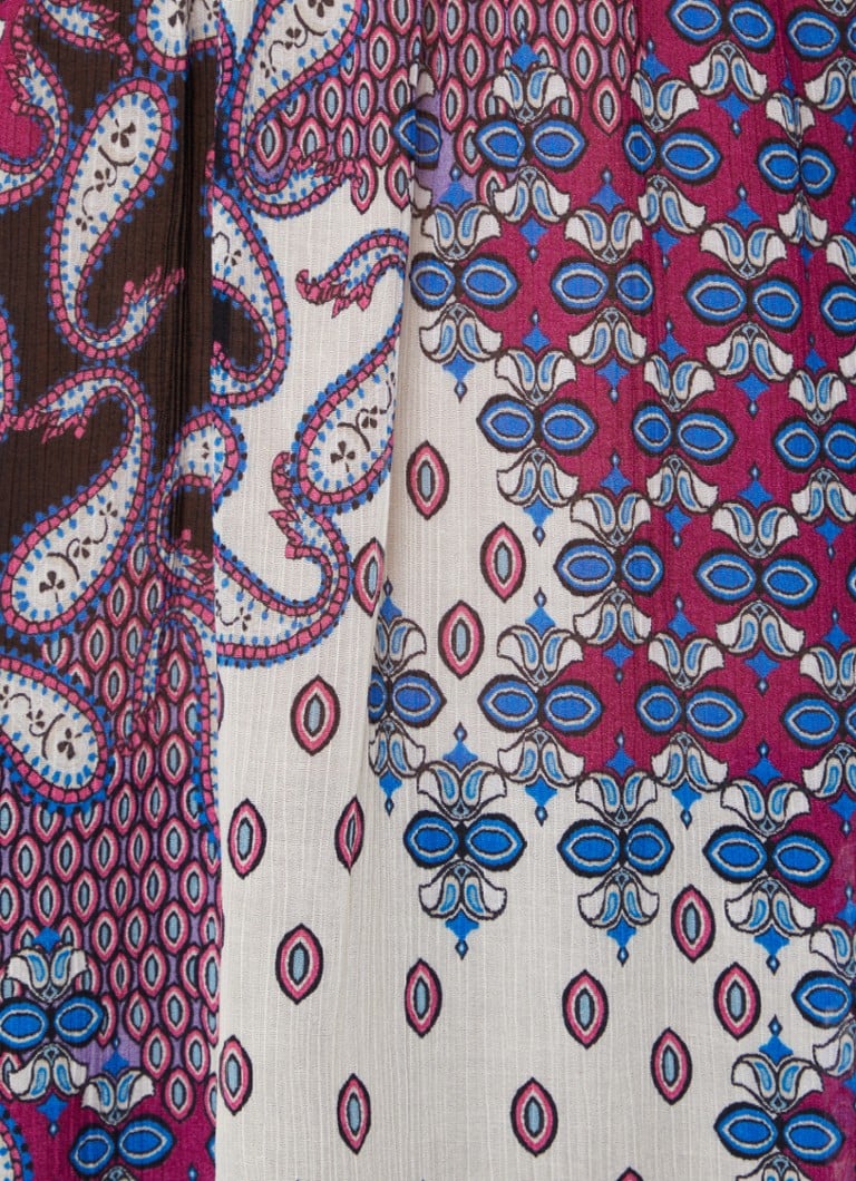 ba&sh Blair tunic in silk blend with paisley pattern and puff sleeves