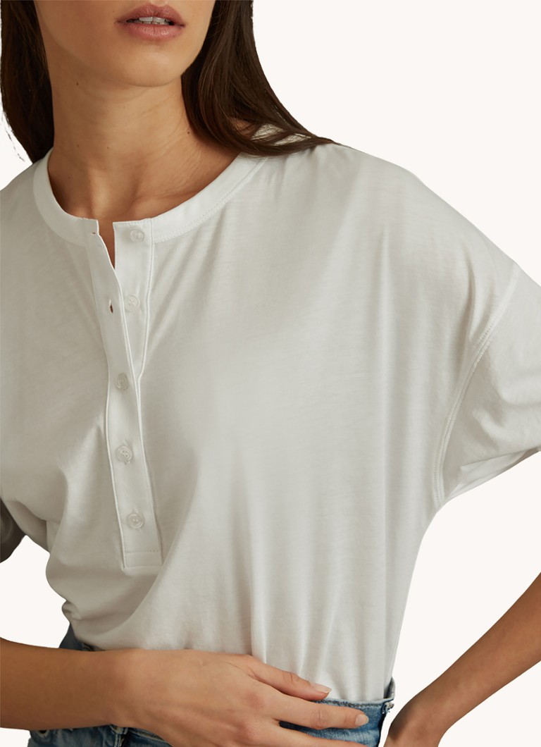 Reiss Olive long-sleeved shirt with slit