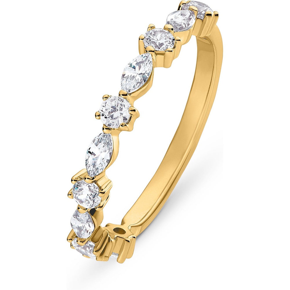 FAVS Bague pour femme 925 Argent or jaune Bague