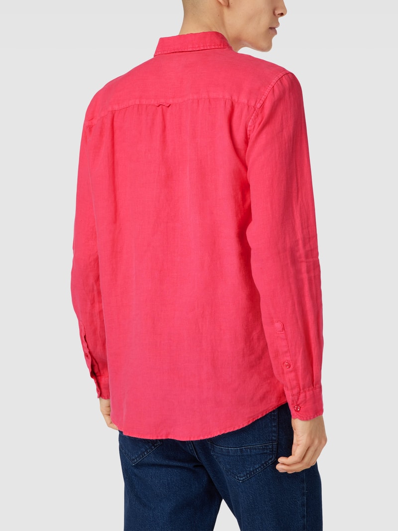 Freizeithemd mit Label-Stitching in pink