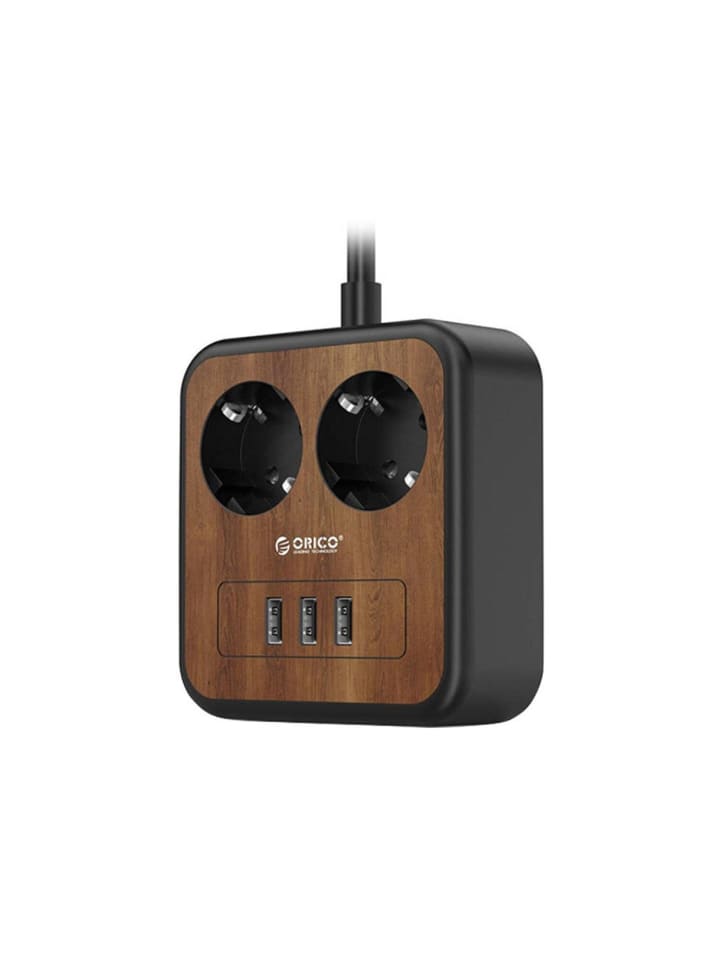 COFI 1453 Steckdosenleiste mit 2 AC-Steckdosen, 3x USB, Orico, 1,4m, 2500W in Braun günstig kaufen onesize