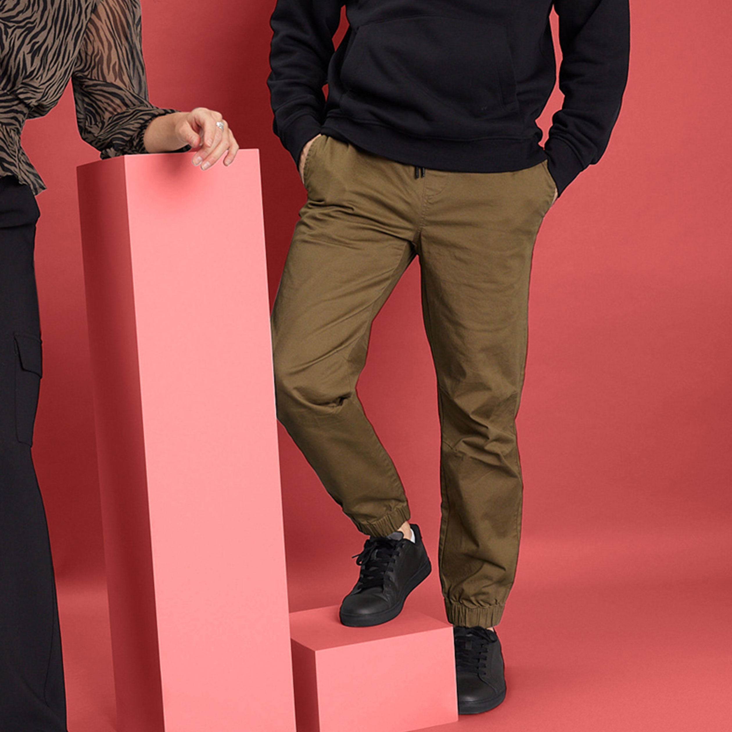 Pantalon jogpant marron homme | La Halle