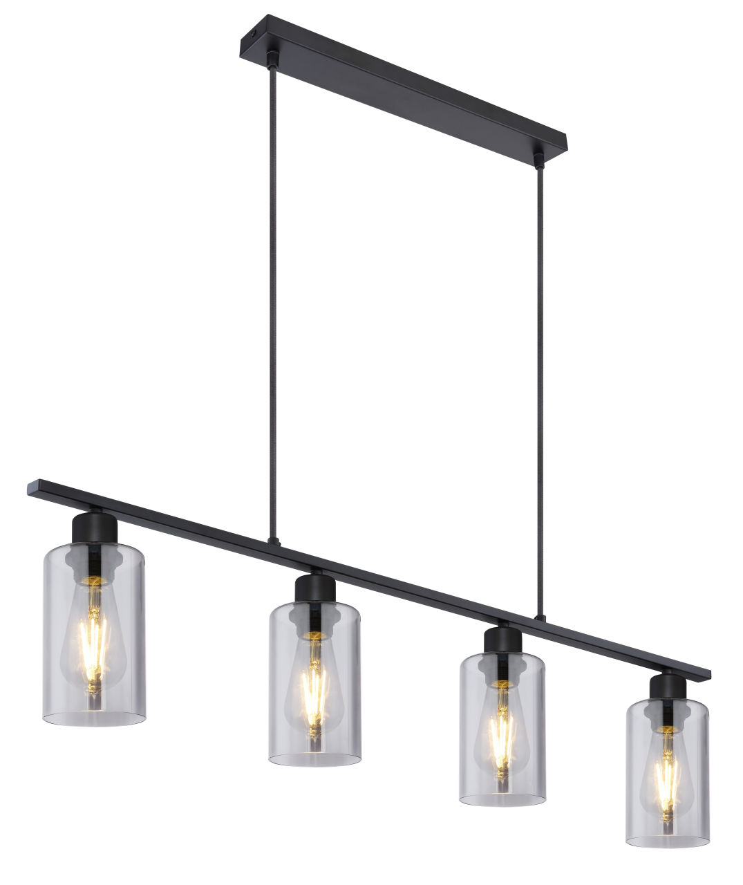 Globo Lighting - HADERA - Hängeleuchte Metall schwarz matt, 4x E27