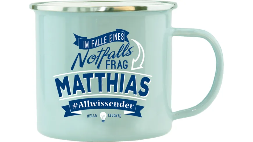 H&H Echter Kerl Emaille-Becher Matthias