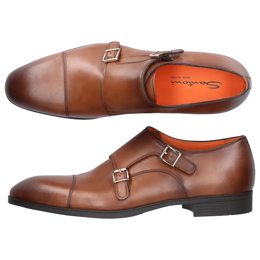 Santoni - Monk Schuhe 2110 HE braun - braun