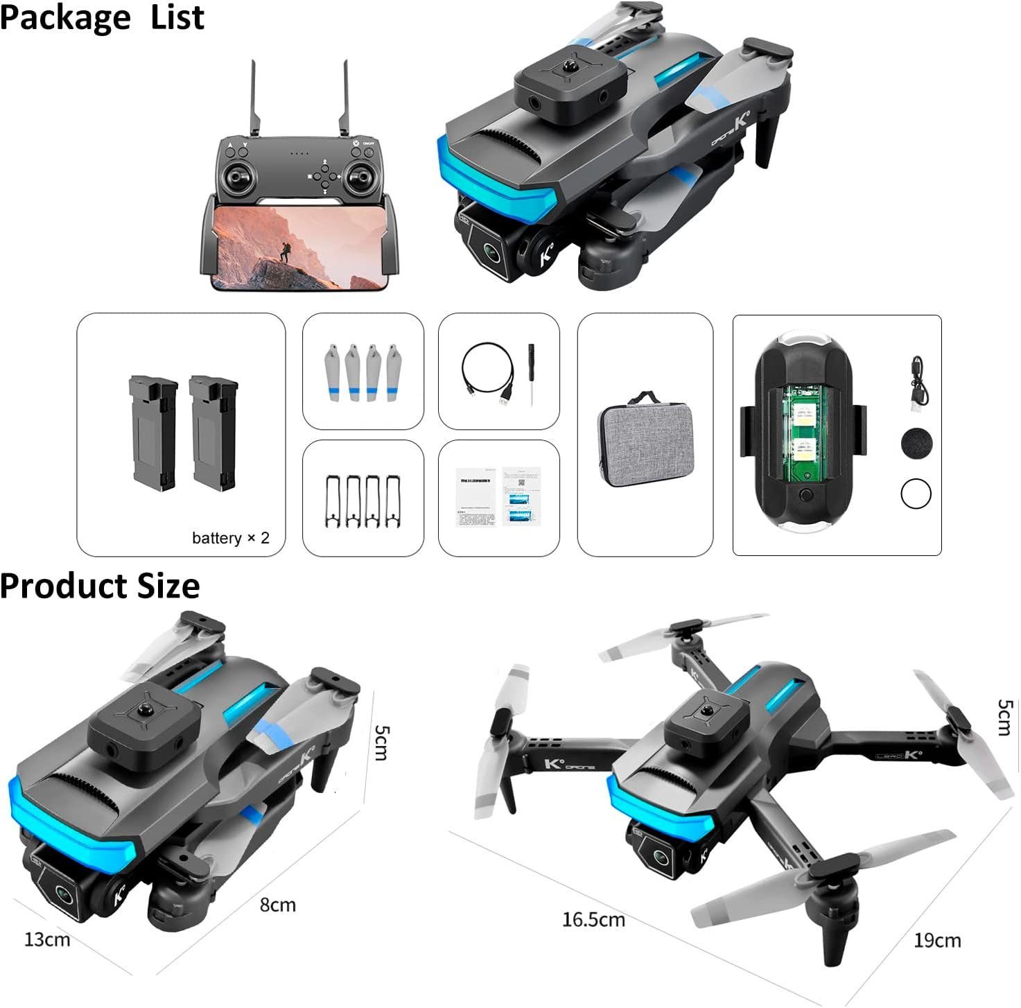 OBEST Drohne (4k, Drohne mit Kamera 4K RC Quadcopter mit FPV Live Übertragung)