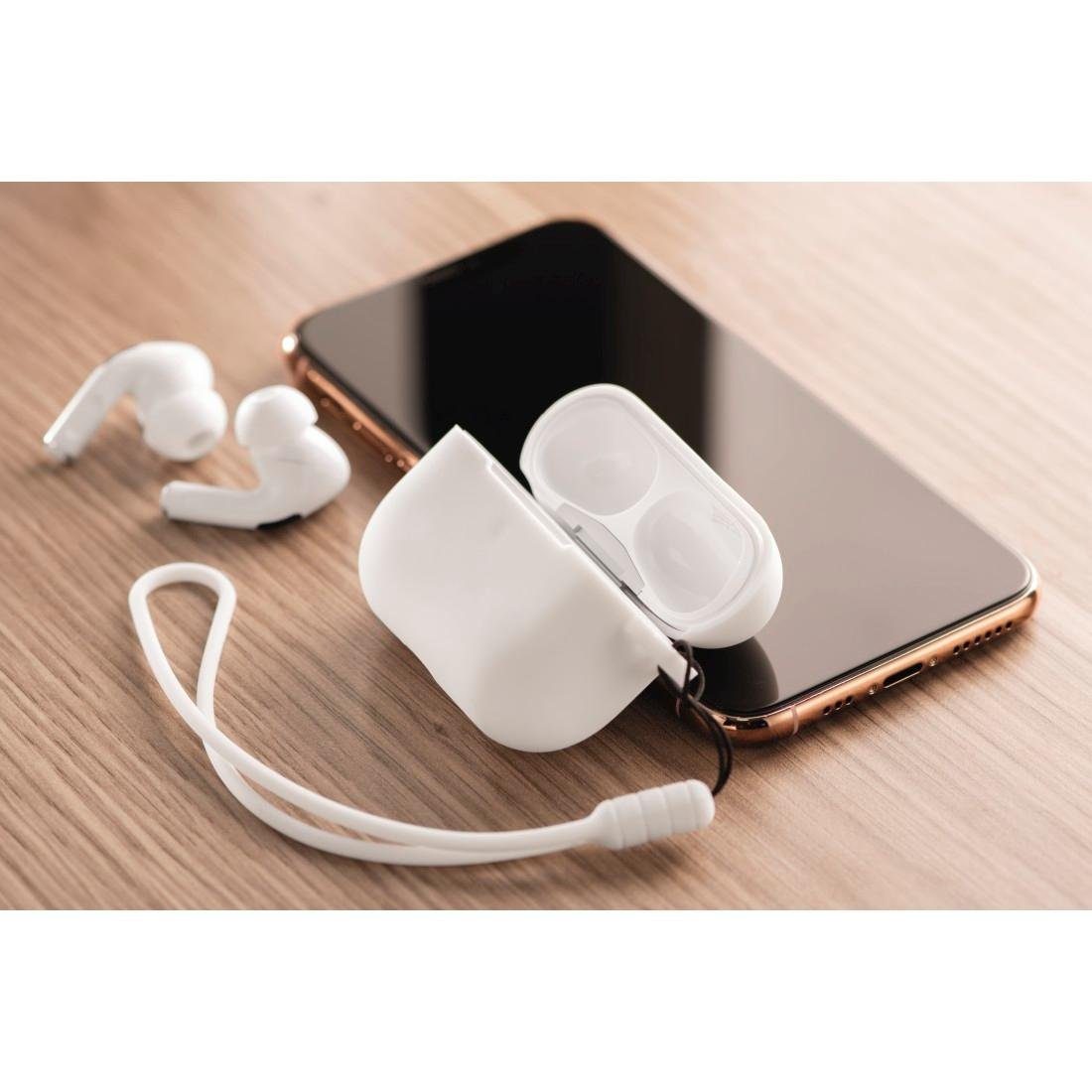 Hama Kopfhörer-Schutzhülle reißfeste Silikon Hülle für Apple AirPods Pro Ladecase mit Anhänger