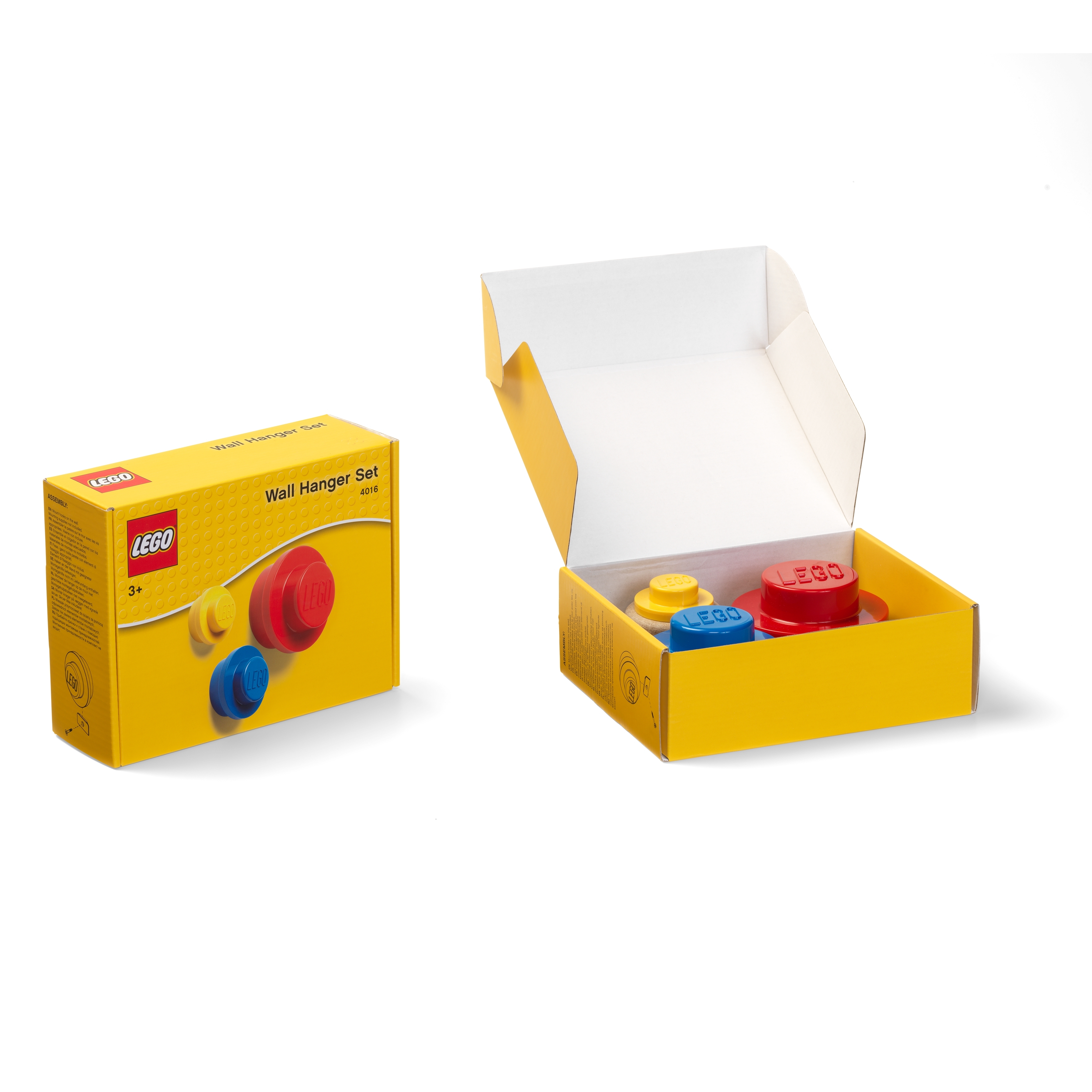 Wandhaken-Set in Rot, Blau und Gelb 5005906