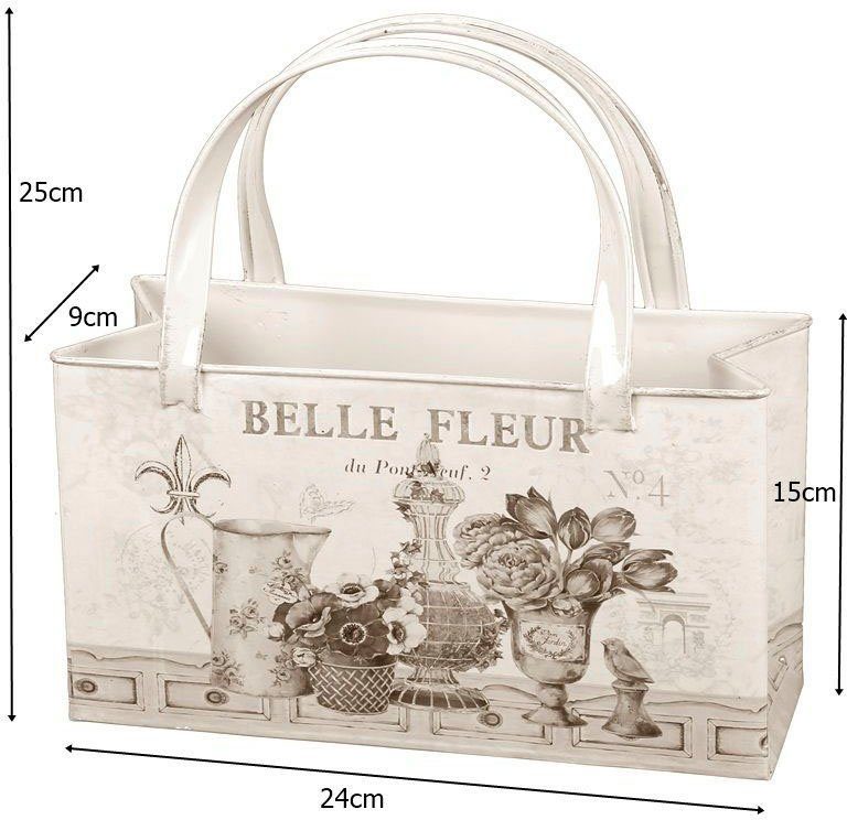 Ambiente Haus Übertopf Fleur-Tasche aus Metall (1 St)
