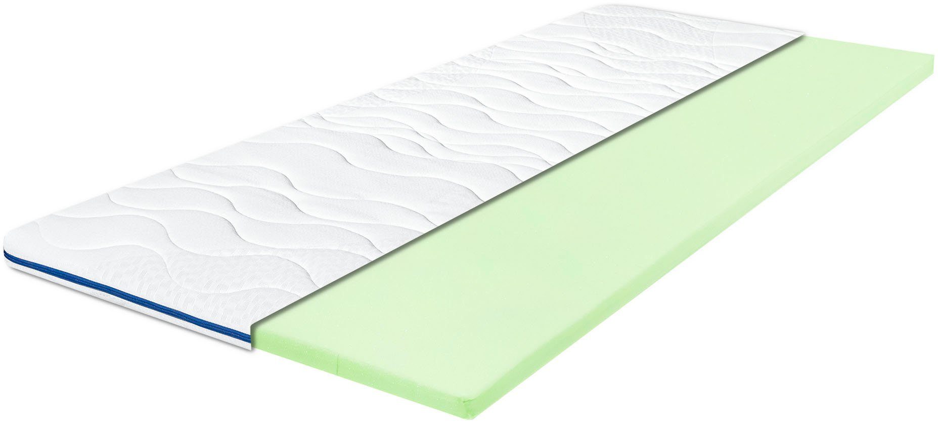 Topper Topper EvoX, Breckle Northeim, 6 cm hoch, Komfortschaum, der ideale Topper für alle Schlafsysteme, 90x200 cm und weitere Größen