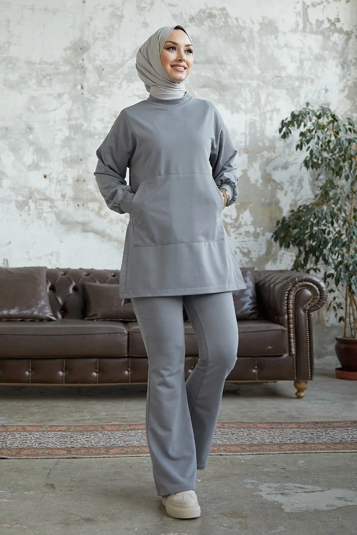 InStyle  Miora Spanischer Knöchel-Zweiteiler – Grau