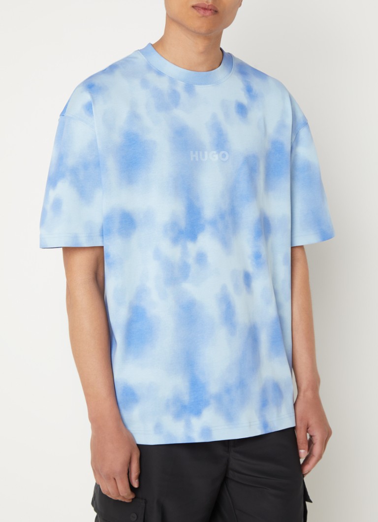 Koszulka HUGO BOSS Dyelo z nadrukiem tie-dye i logo
