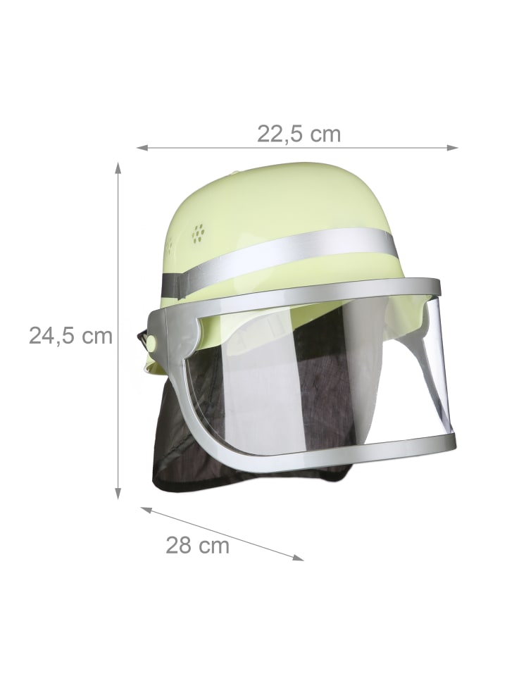 relaxdays Feuerwehrhelm in Gelb - (B)22,5x (H)24,5 x (T)28 cm günstig kaufen onesize