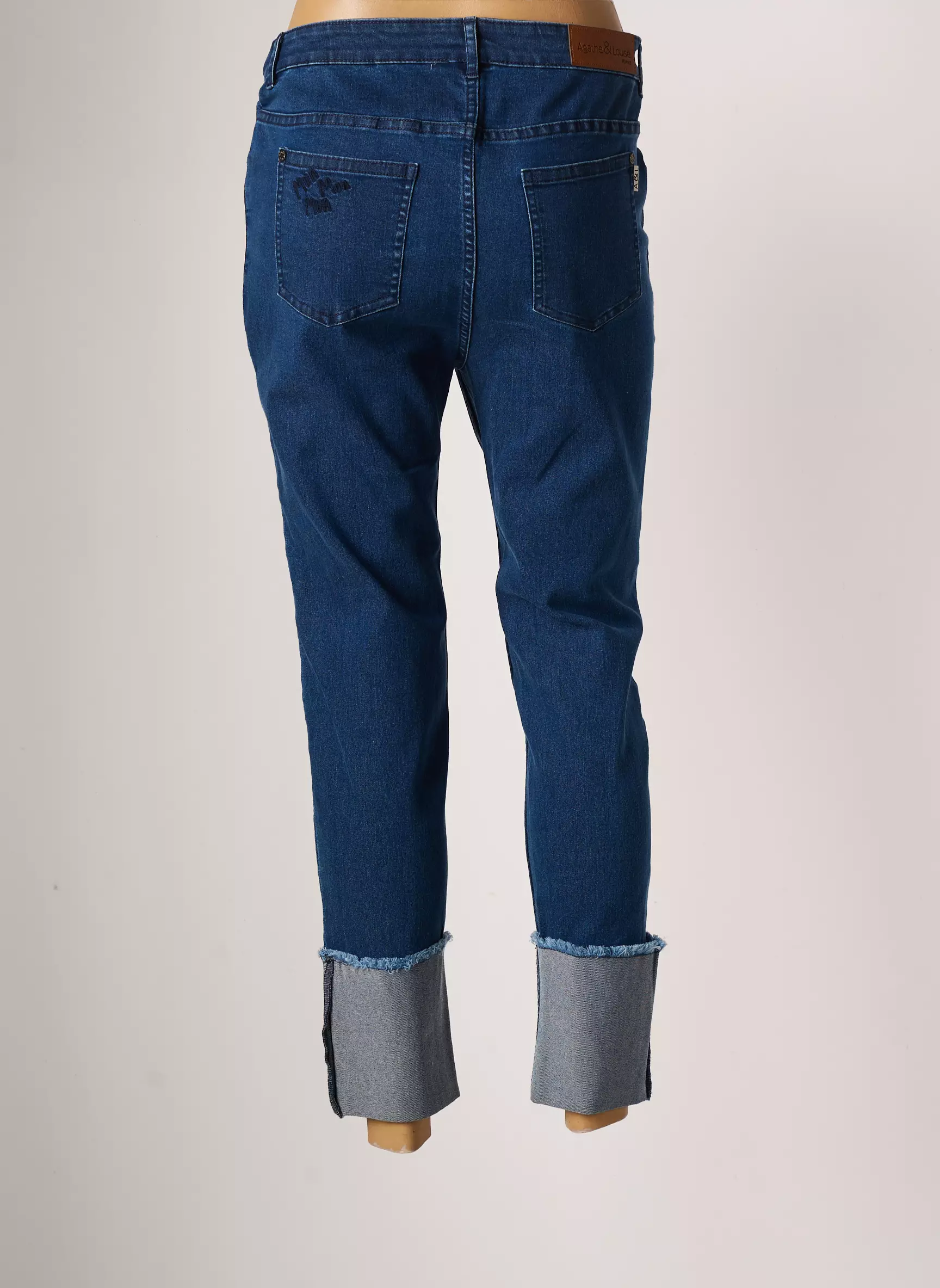 Agathe   Louise Jeans Coupe Slim Femme couleur bleu