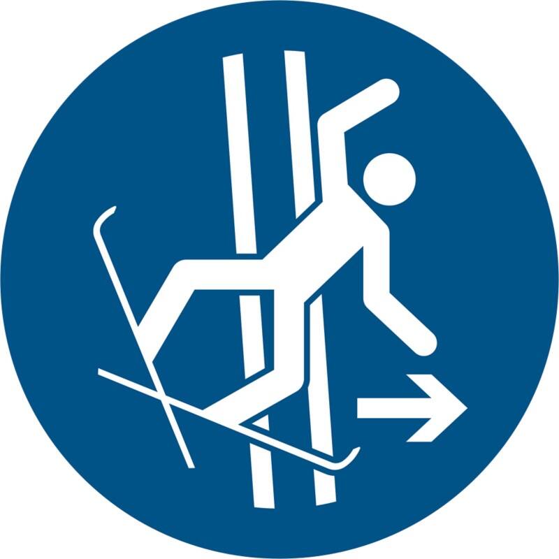 Djois Warnschild Aufzug im Brandfall nicht benutzen Klebstoff, einschraubbar PP (Polypropylen) 20 (B) x 0,14 (H) cm 3 Stück