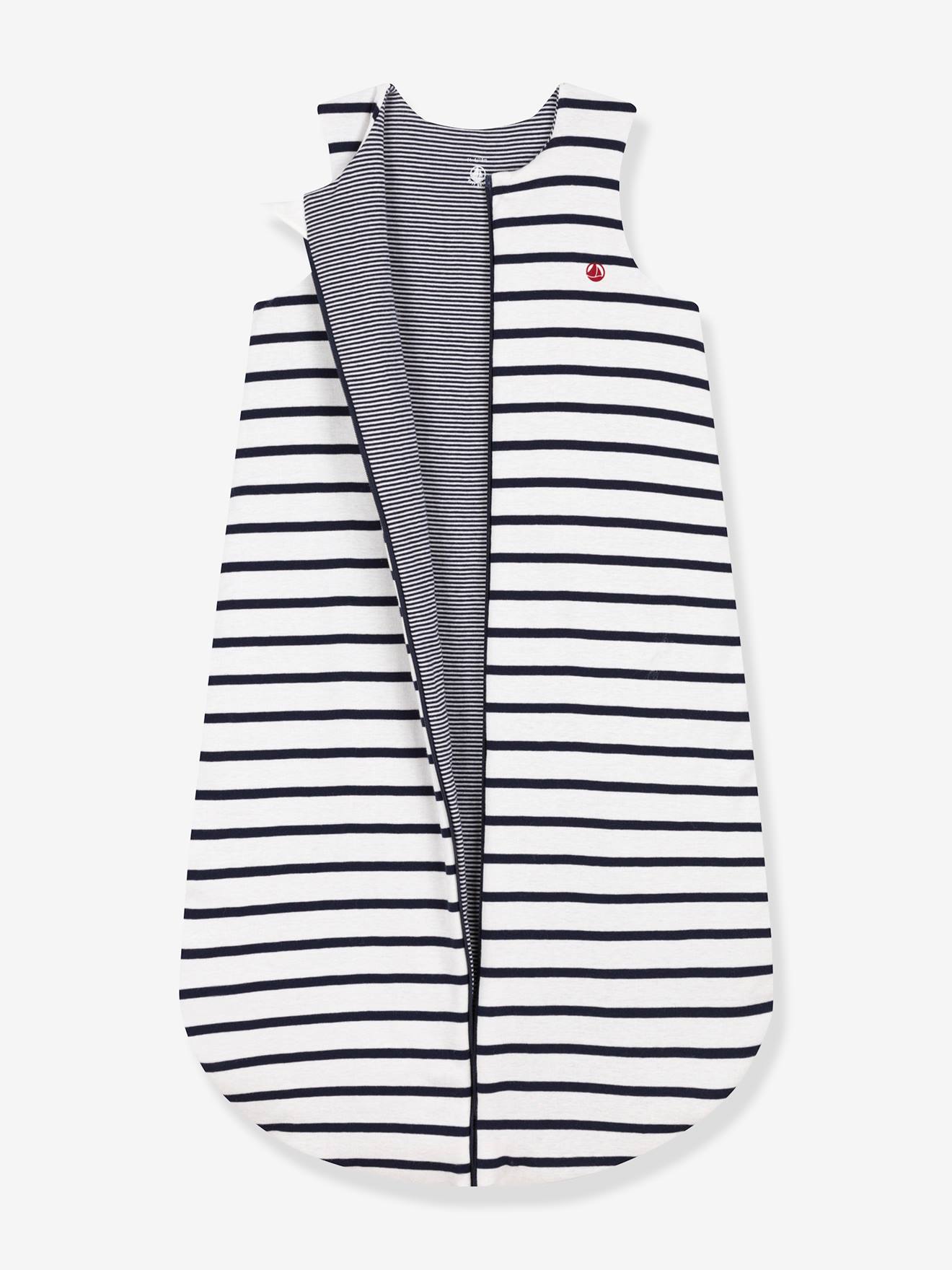 Petit Bateau Baby Schlafsack mit Streifen PETIT BATEAU - weiß bedruckt