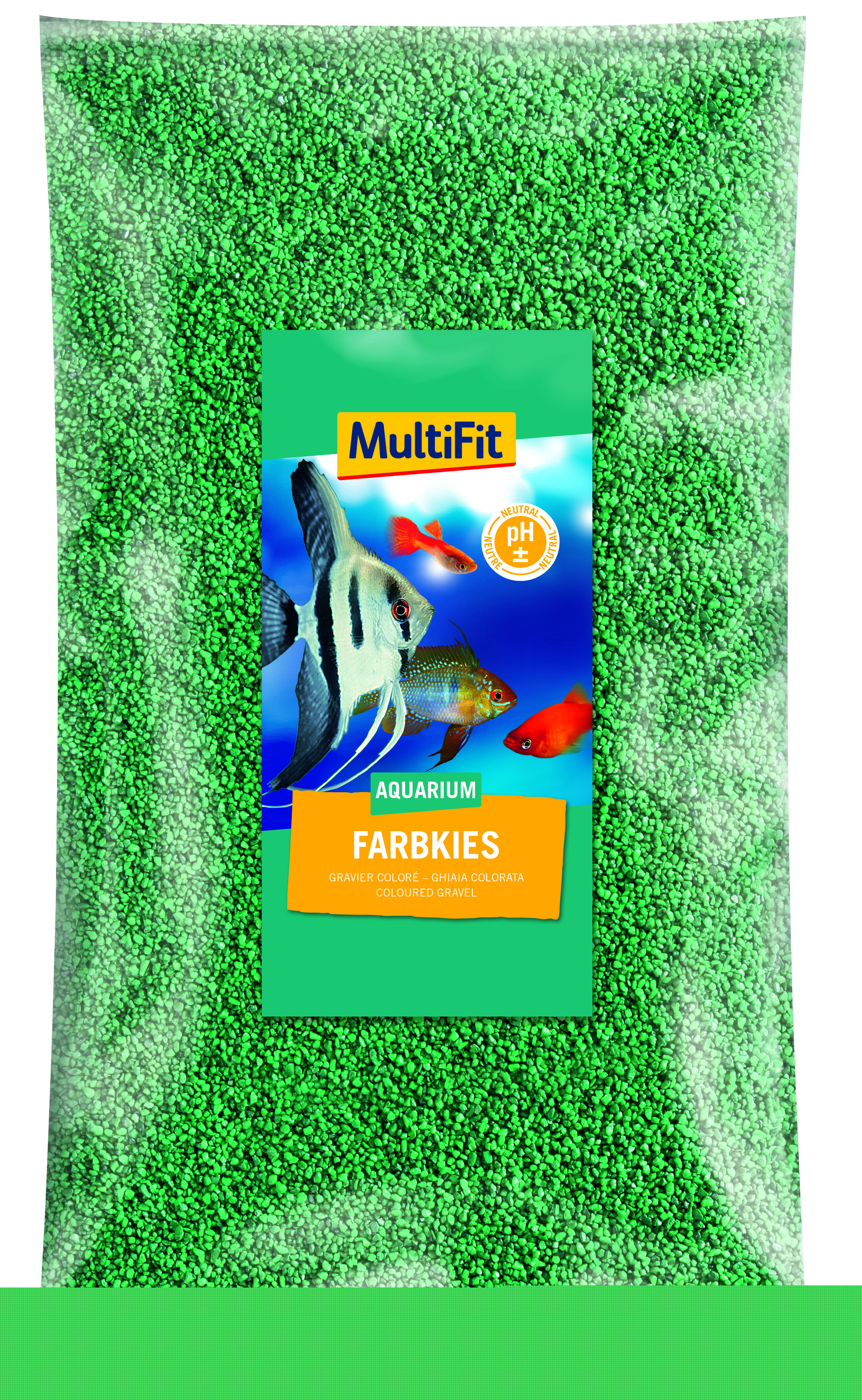 MultiFit Bodengrund MultiFit Farbkies 2-3mm 5Kg grün