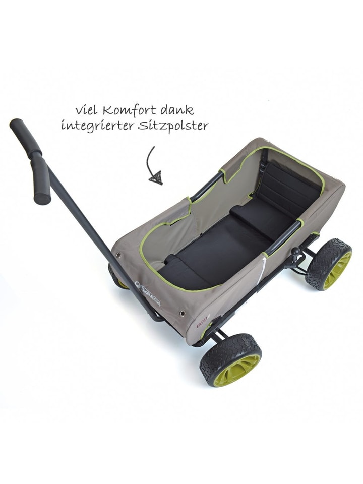 Hauck Toys Bollerwagen Eco Mobil Forest Green - faltbar mit Dach in grau,beige günstig kaufen onesize