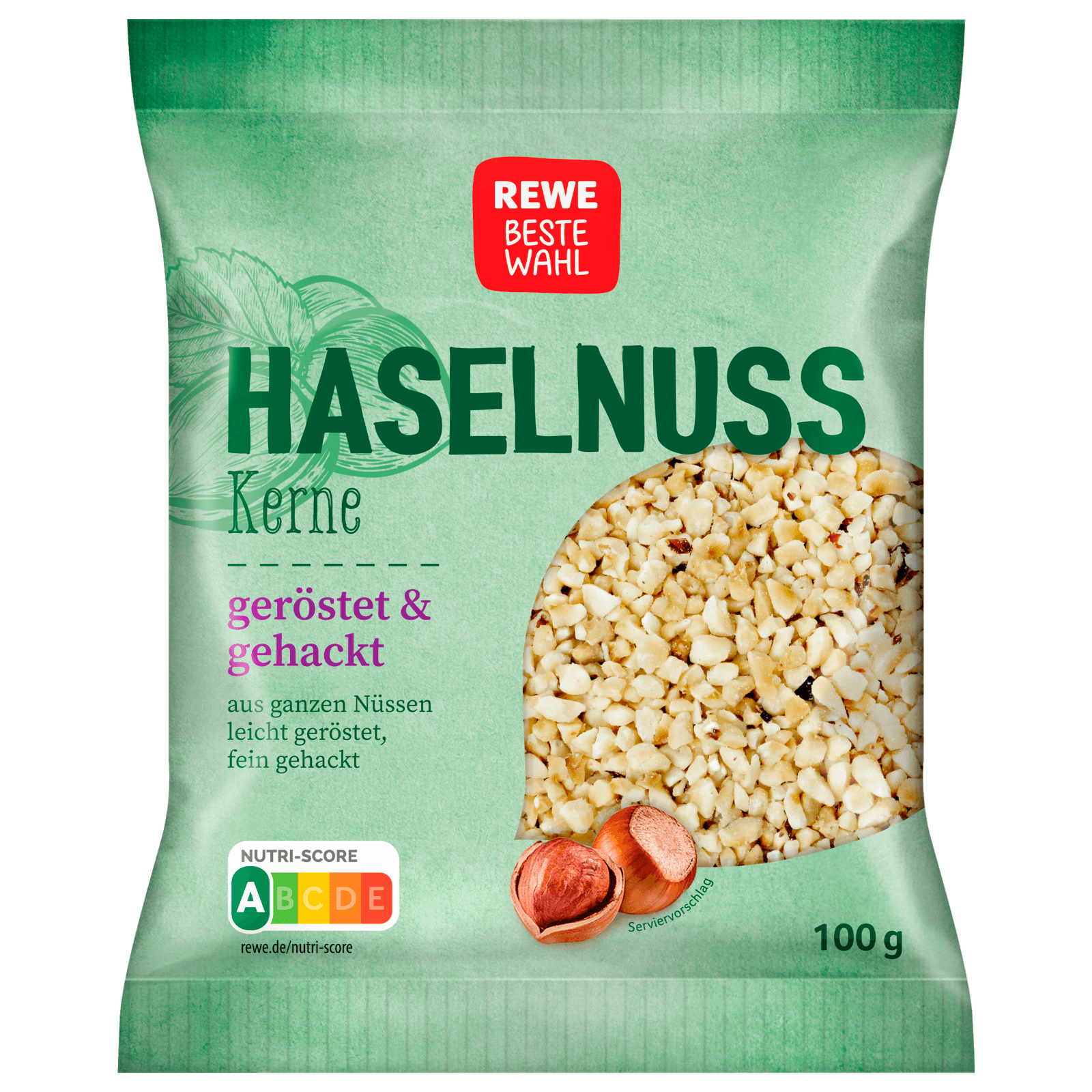 REWE Beste Wahl Haselnusskerne geröstet & gehackt 100g
