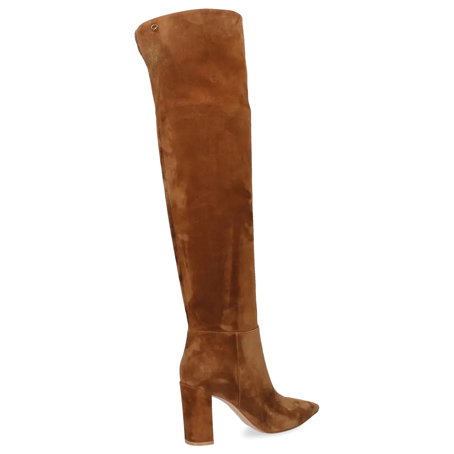 Gianvito Rossi - Overknees PIPER BOOT Veloursleder - braun