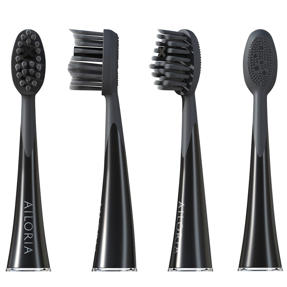 Ailoria Shine Bright Charcoal Ersatzköpfe 6er Set Schwarz