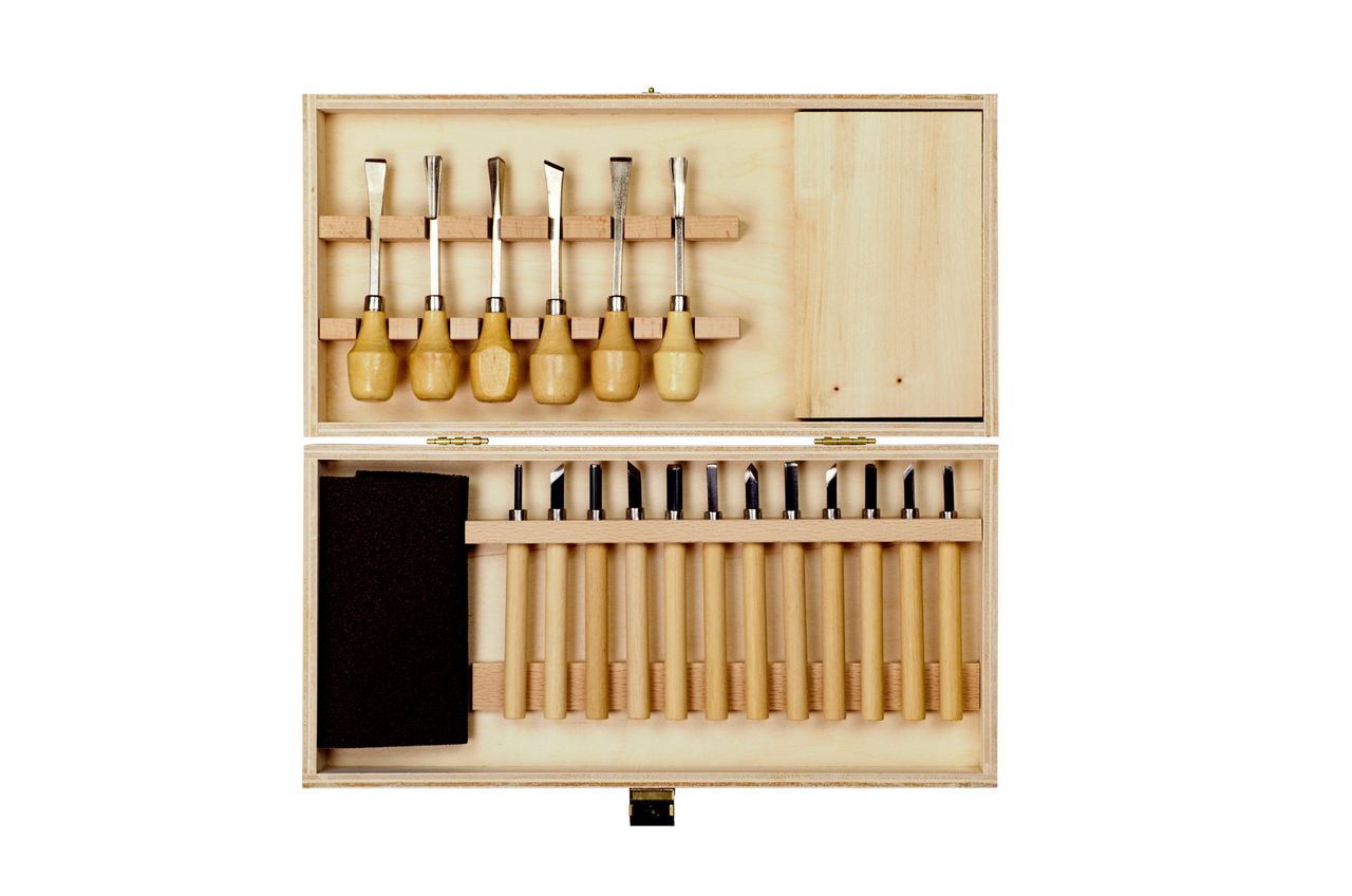 PEBARO Schnitz-Set in Holzbox