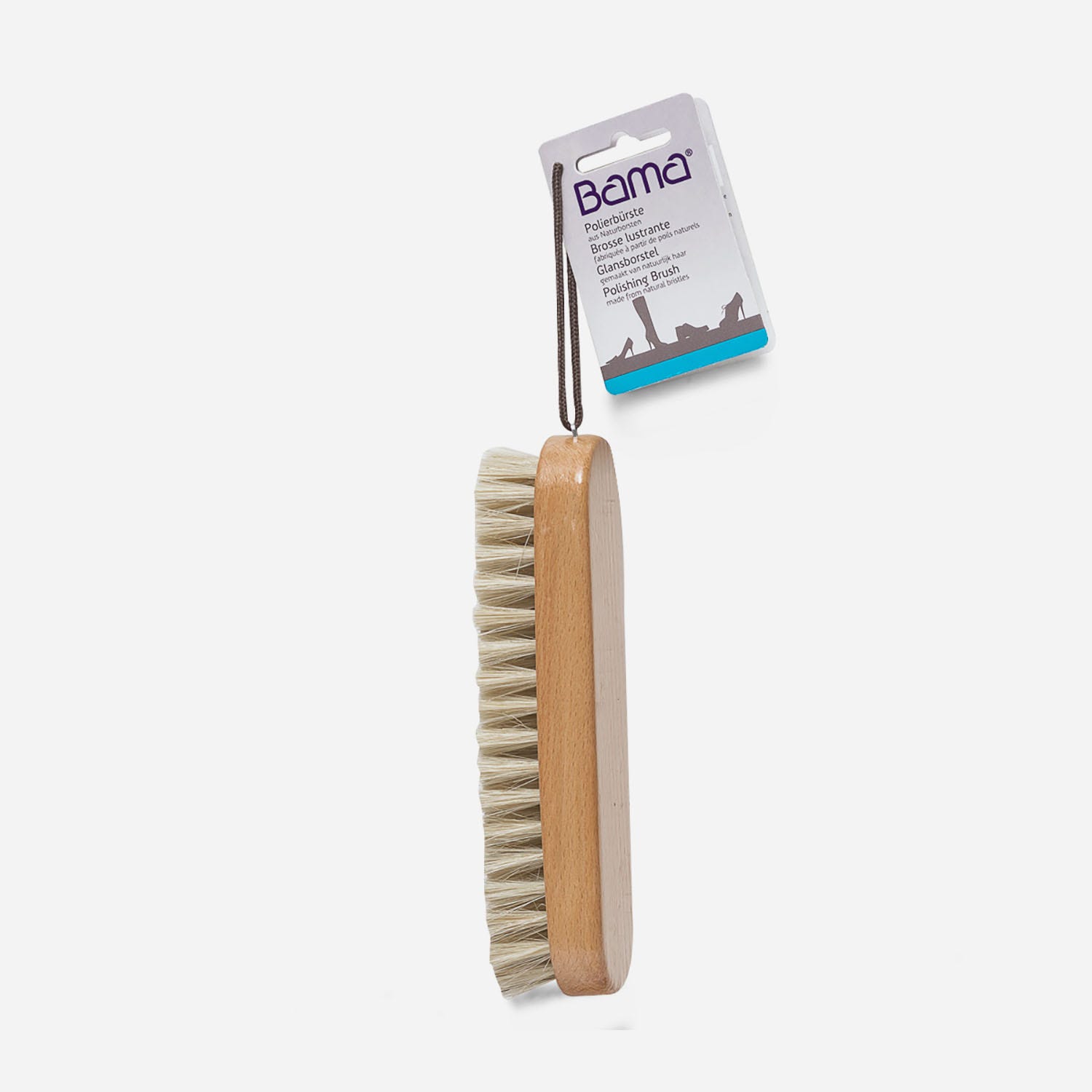 Brosse lustrante en bois et poils naturels
