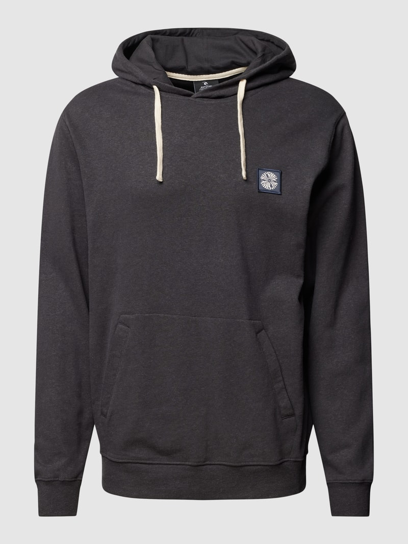 Hoodie mit Känguru-Tasche in schwarz