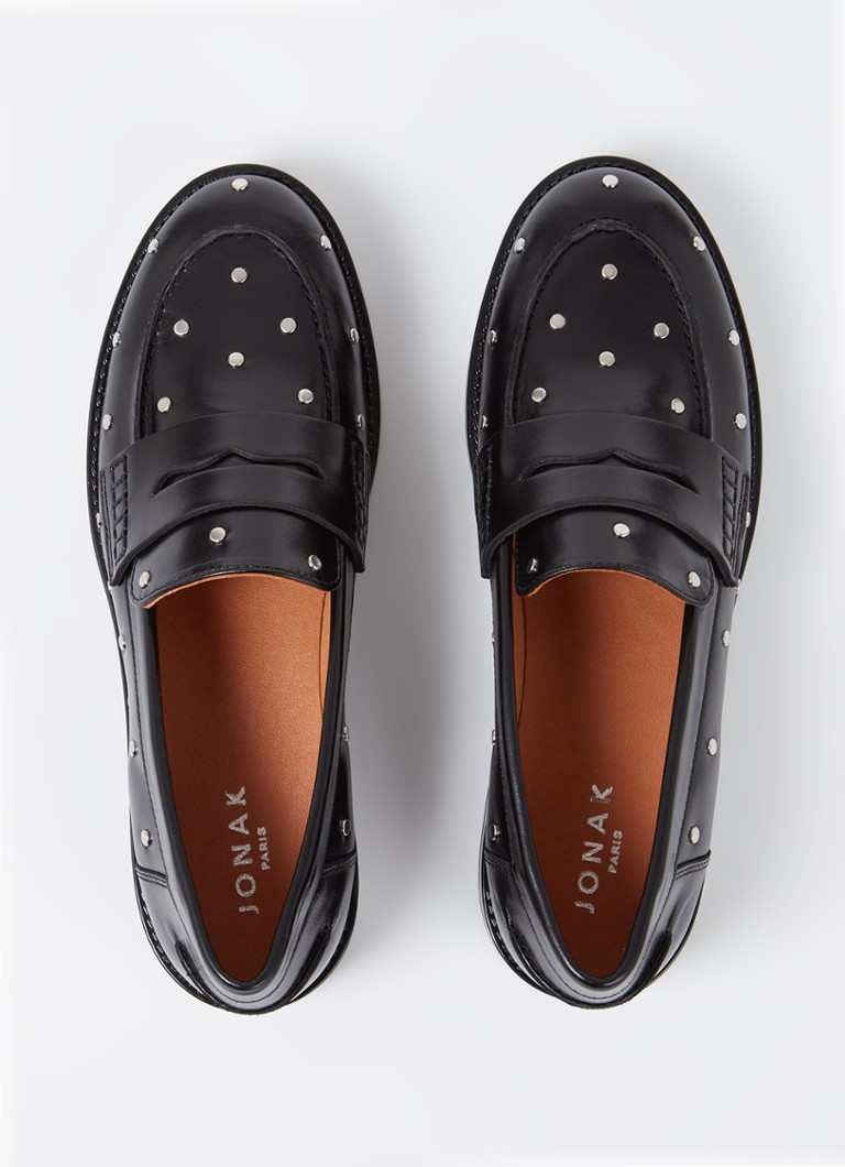 Jonak Mirnou leather loafer with studs