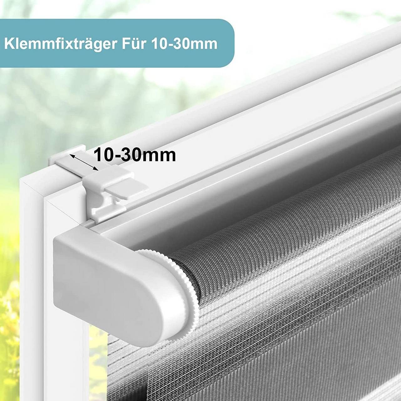 Doppelrollo, Woltu, verdunkelnd, Klemmfix, freihängend, Klemm- oder Schraubmontage, Schnurlos