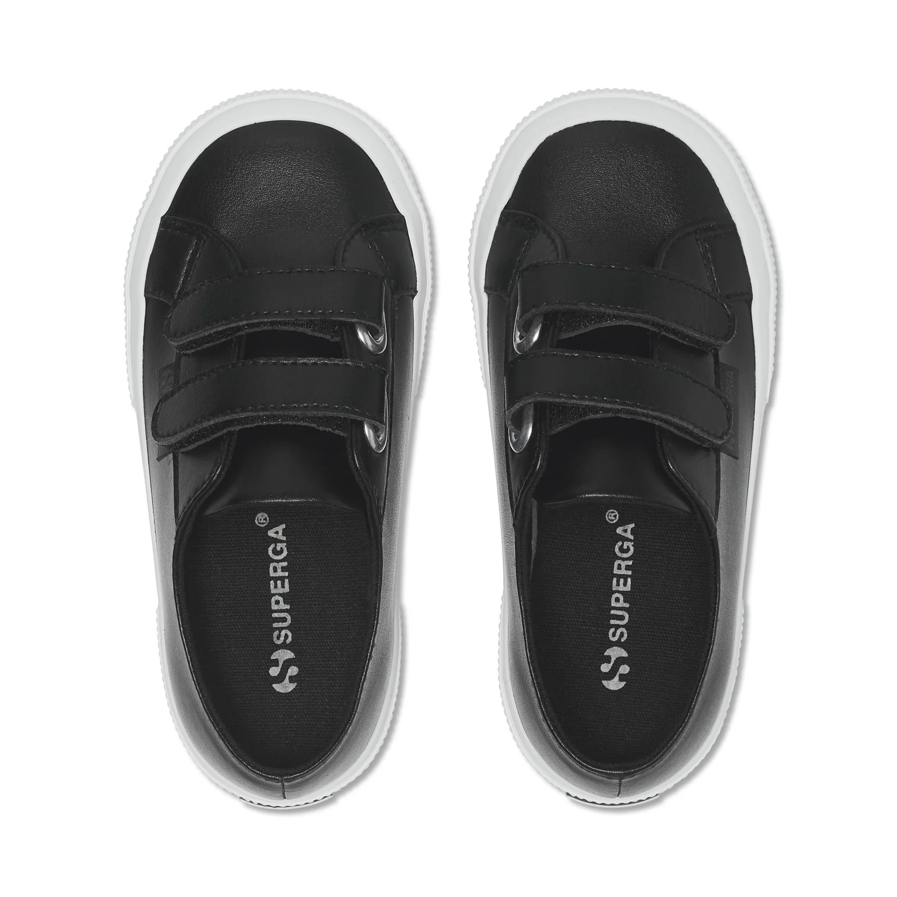 2750 KIDS STRAPS VEGAN MATERIAL-BLACK-WHITE