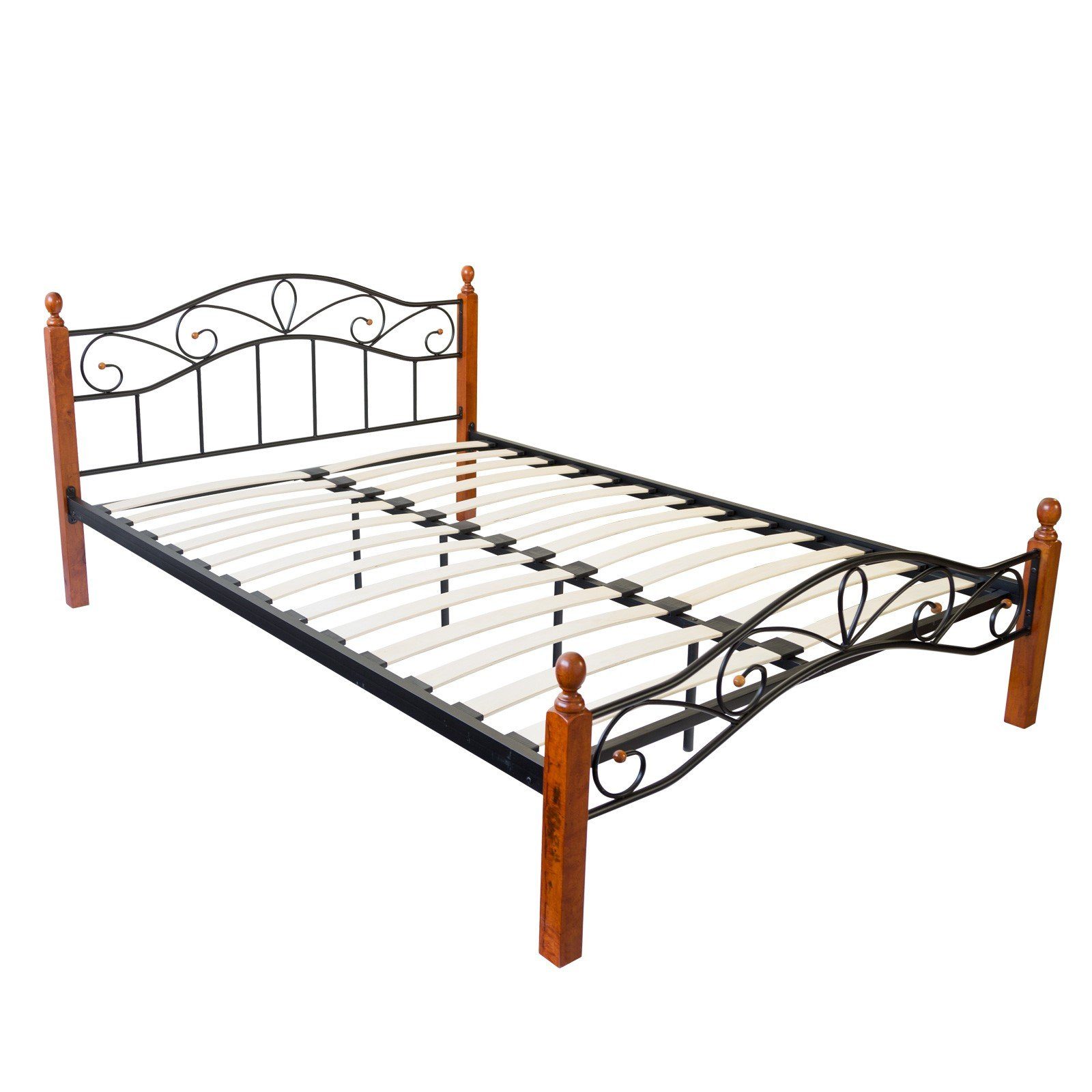 Homestyle4u Metallbett Bettgestell Doppelbett Bettrahmen 140 160 180 inkl. Lattenrost (Kein Set)