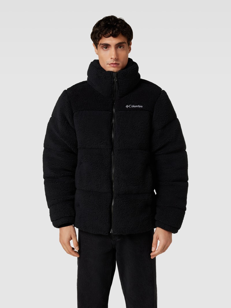 Steppjacke aus Teddyfell in schwarz