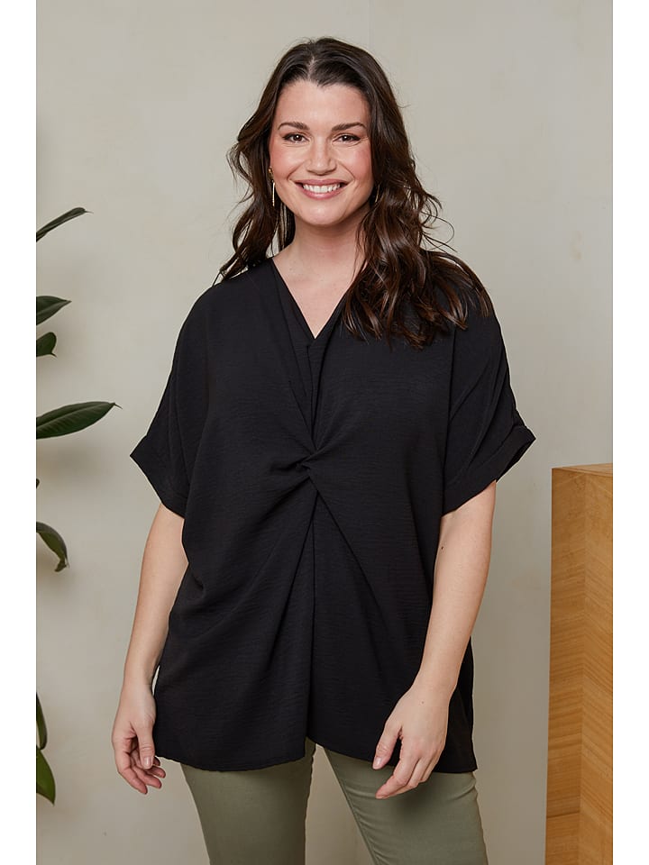 Curvy Lady Bluse in Schwarz günstig kaufen