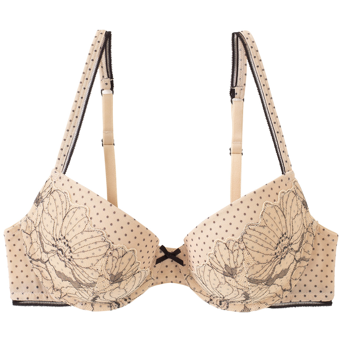 Damen Push-Up-BH mit floraler Spitze