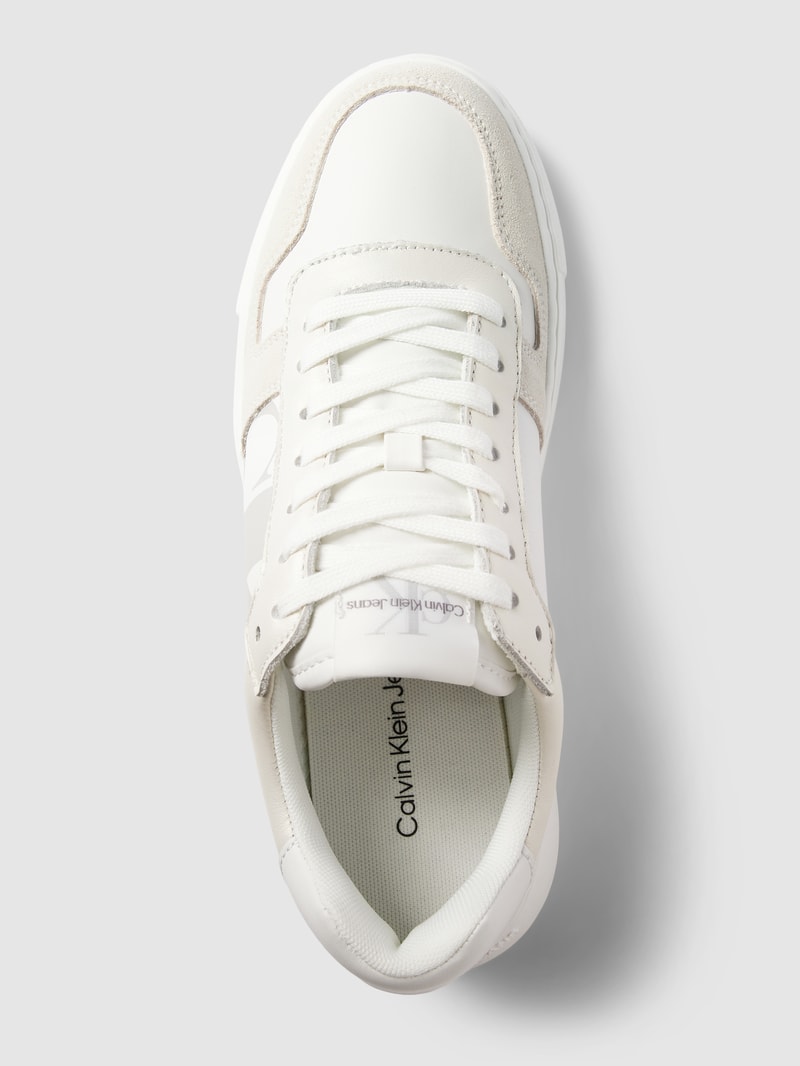Sneaker aus Leder mit Label-Details Modell 'CHUNKY' in beige