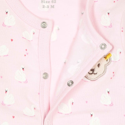 Strampler langarm, rosa für Mädchen