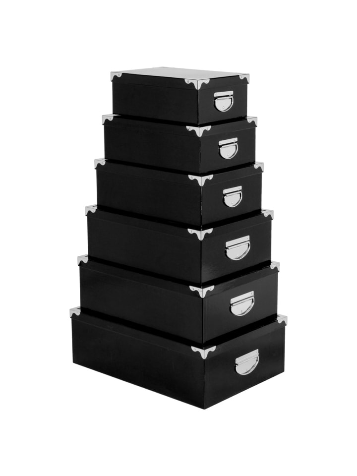 5five Simply Smart Aufbewahrungsboxen 6er-Set in schwarz günstig kaufen onesize