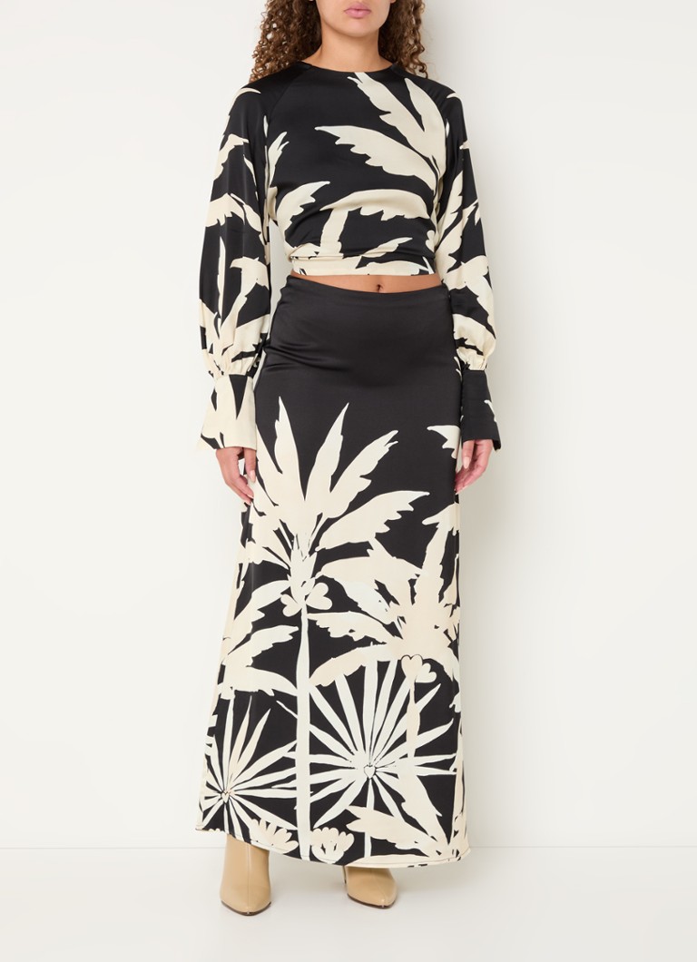 Μπλουζάκι με γραβάτα Fabienne Chapot Paloma Leaf Print
