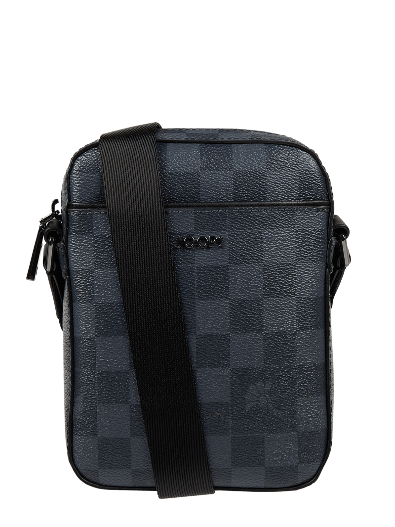 Umhängetasche mit Logo-Muster Modell 'Piazza Rafael' in marineblau